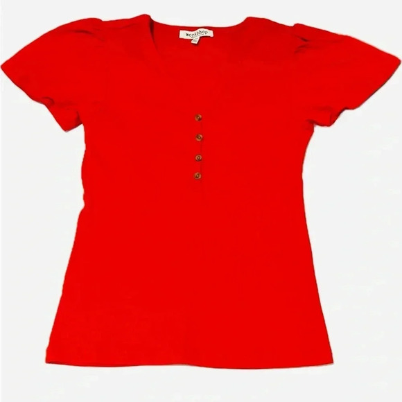 Workshop bright red small top - Picture 1 of 2